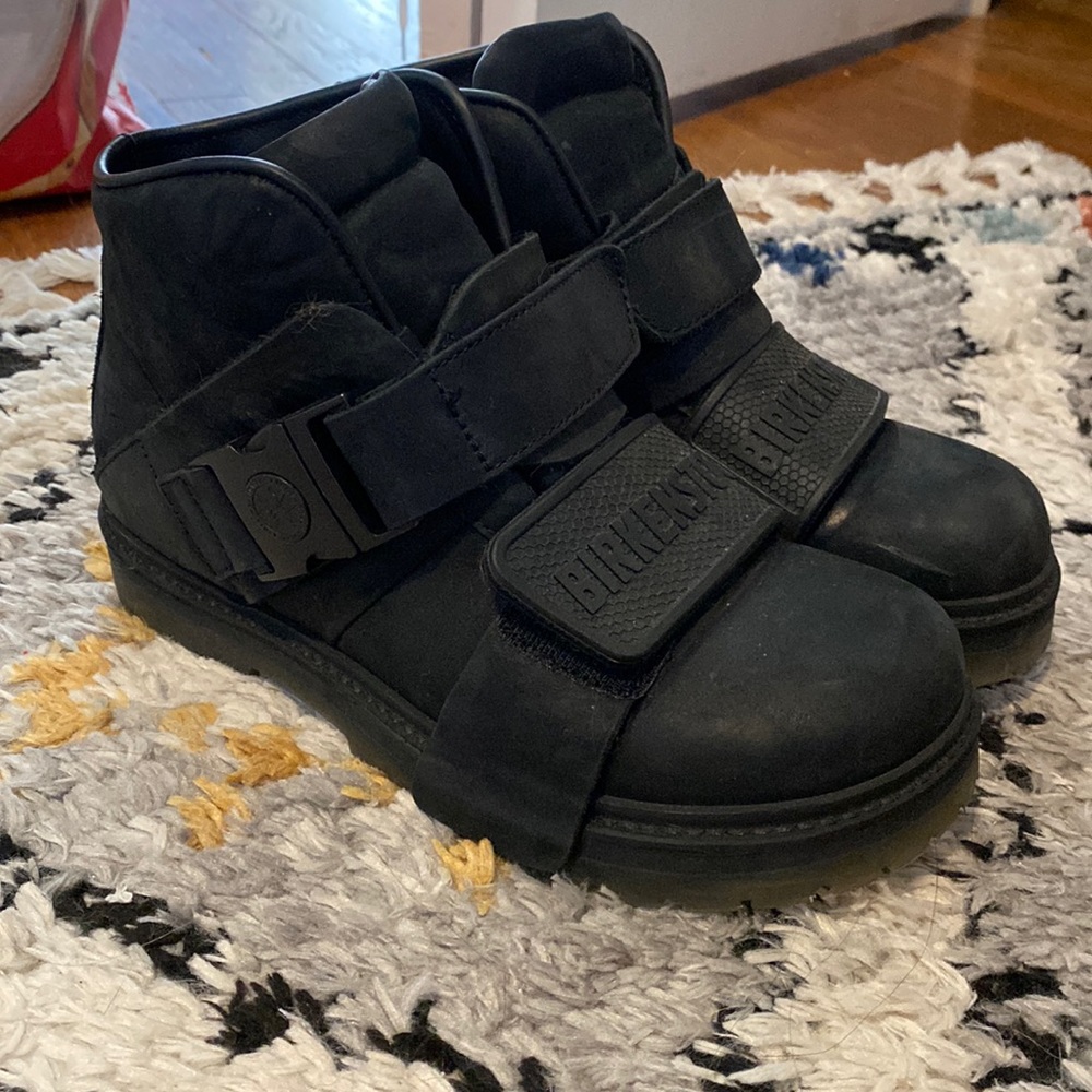 Rick Owens x Birkenstock Hancock Rotterhiker leather combat boots